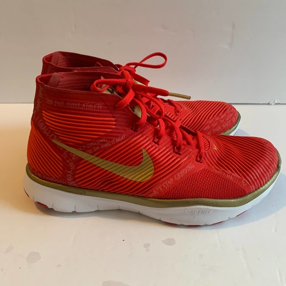 Nike Free Train Instinct Kevin Hart Hustle Red Gold White US Womens 8 Mens 6.5 - Picture 8 of 12